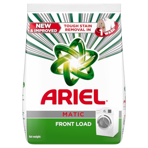 Ariel Matic Detergent Powder Front Load - 2kg | Removes 100 Tough Stains in 1 wash | Specially Designed for Washing Machines | Fresh Fragrance - Image 1