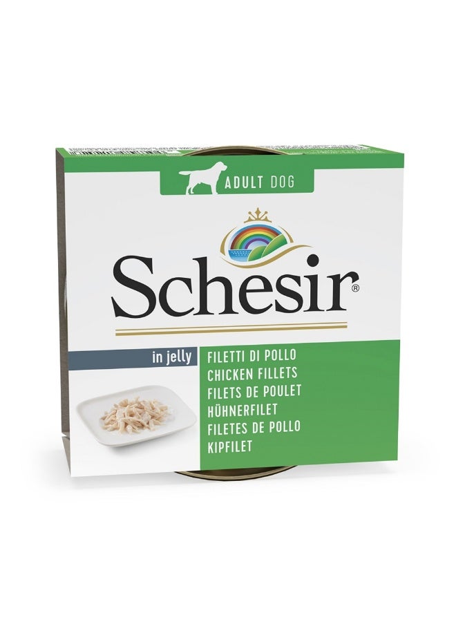 Schesir Chicken Fillets In Jelly Canned Dog Food - 150 g