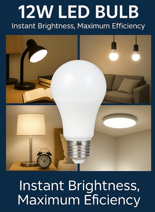 Max مصباح LED D112 M-B1114-E 12W E27 WH عبوة من 2 - Image 5