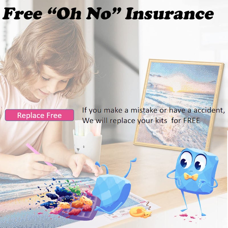 YALKIN 5D Diamond Painting Kits for Adults DIY Large Waterfall Full Round Drill (35.5 x 15.7 inch) Pictures Arts Paint Kits Diamond Painting Kits for Home Wall Decor - Image 5