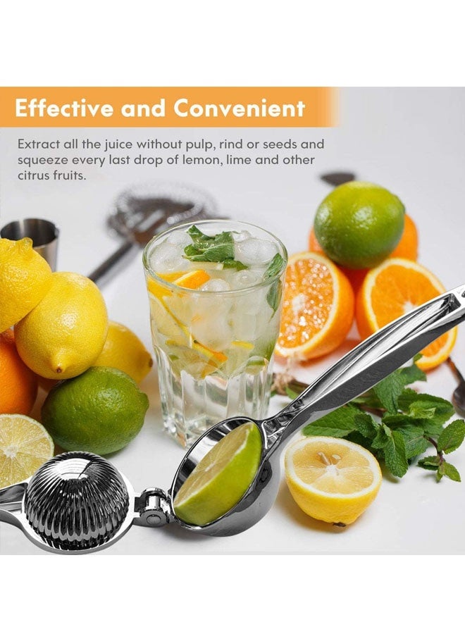 Lemon Squeezer, Lemon Squeezer Juicer, Citrus Juicer Handheld, Metal Lemon Hand Press, Lime Squeezer Bar Tool - Image 3
