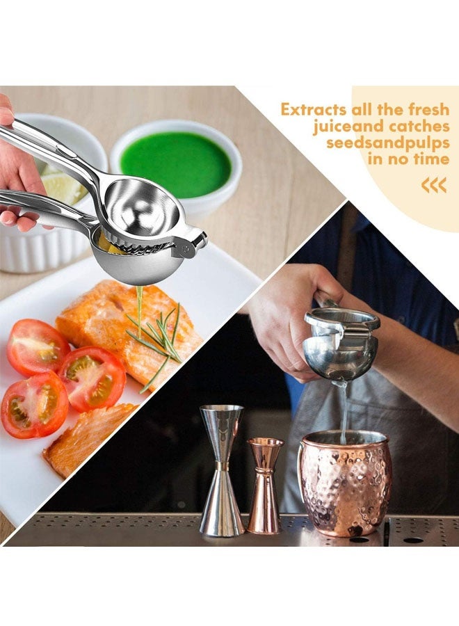 Lemon Squeezer, Lemon Squeezer Juicer, Citrus Juicer Handheld, Metal Lemon Hand Press, Lime Squeezer Bar Tool - Image 2