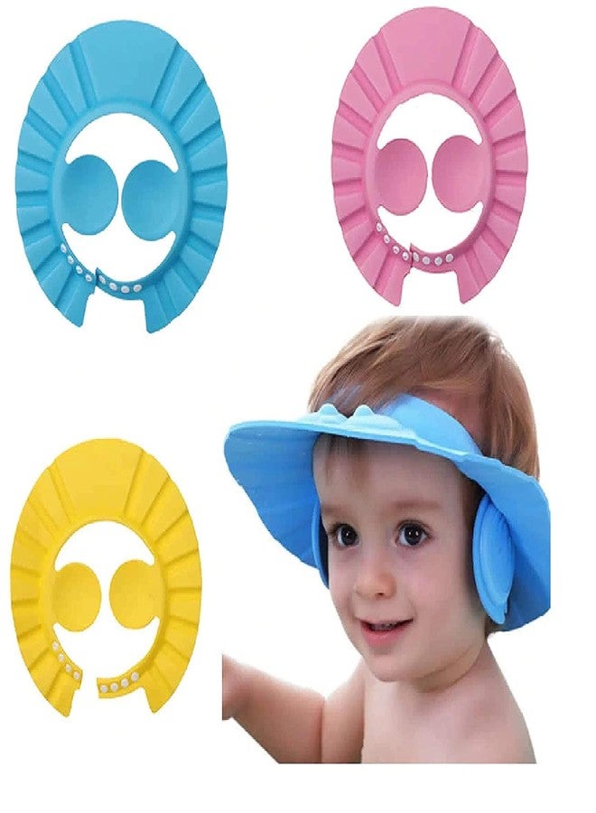 Divik Multiuse Shower Cap For Kids, Babies Soft Adjustable Visor Hat Safe Shampoo Shower Bathing Protection Bath Cap (1Pcs) - Image 3
