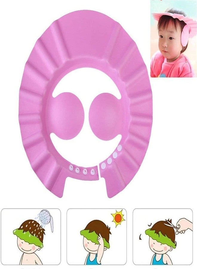 Divik Multiuse Shower Cap For Kids, Babies Soft Adjustable Visor Hat Safe Shampoo Shower Bathing Protection Bath Cap (1Pcs) - Image 2