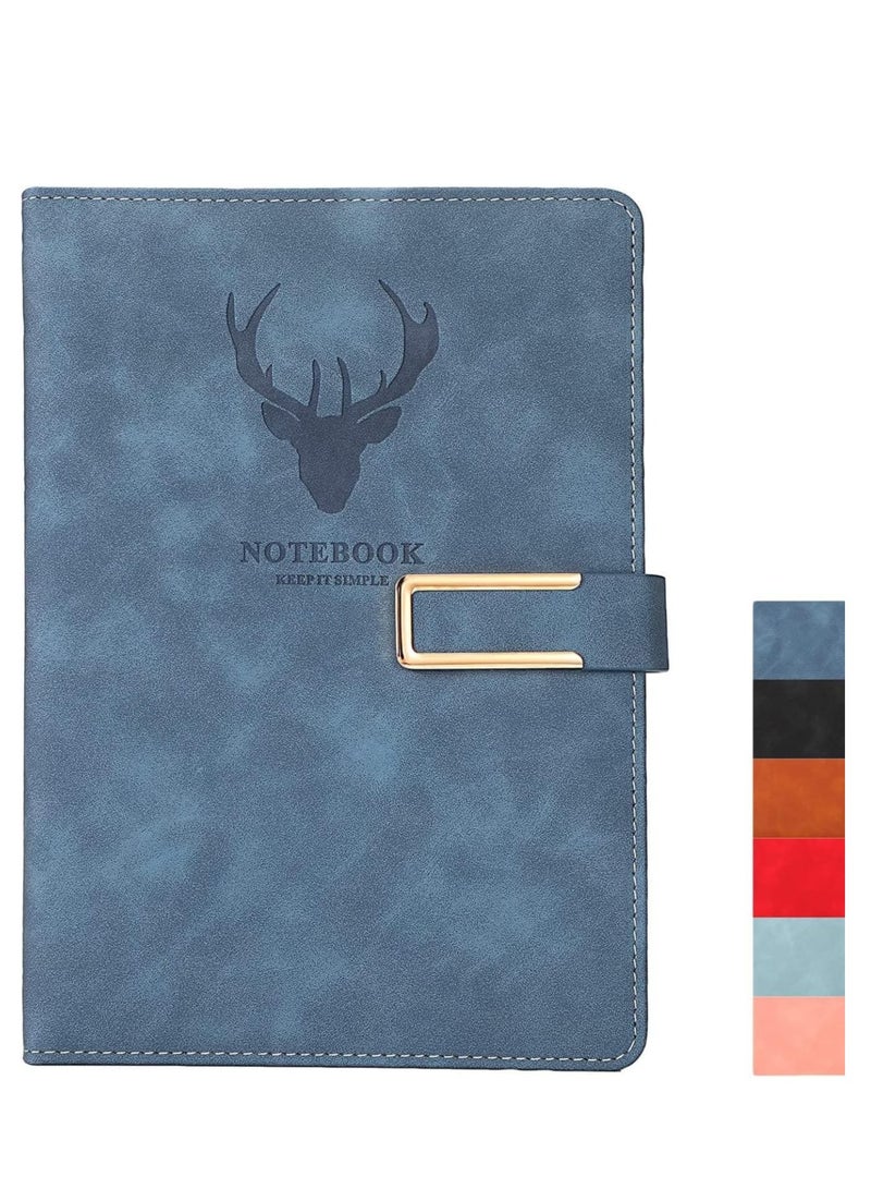 SYOSI دفتر يوميات A5، دفاتر ملاحظات تنفيذية بغلاف مقوى مع ورق سميك ممتاز، مفكرة من جلد البولي يوريثان لطلاب الأعمال والمكاتب اليومية (8.4 * 6 بوصة أزرق) - Image 1