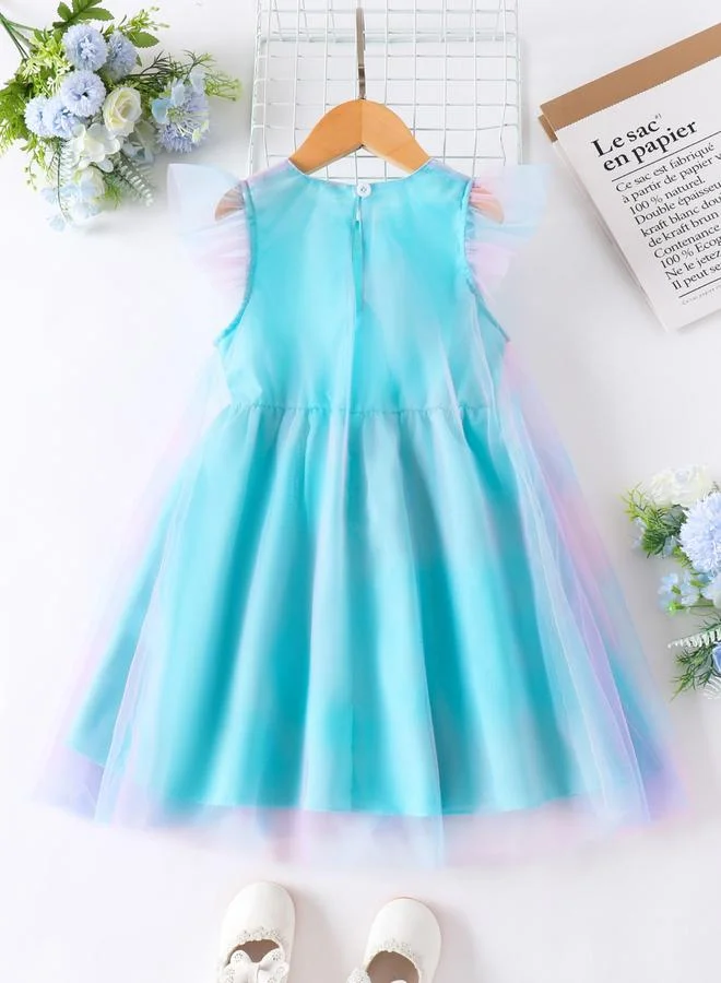 Take Two Girls Heart Detail Sleeveless Mesh Dress