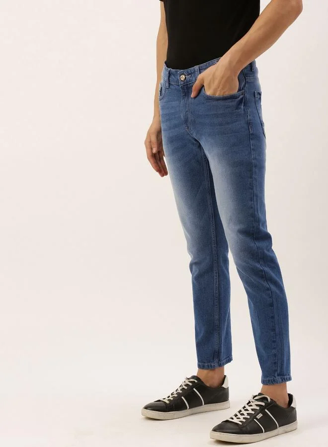 The Indian Garage Co The Indian Garage Co Men Mid Rise Slim Fit Blue Jeans