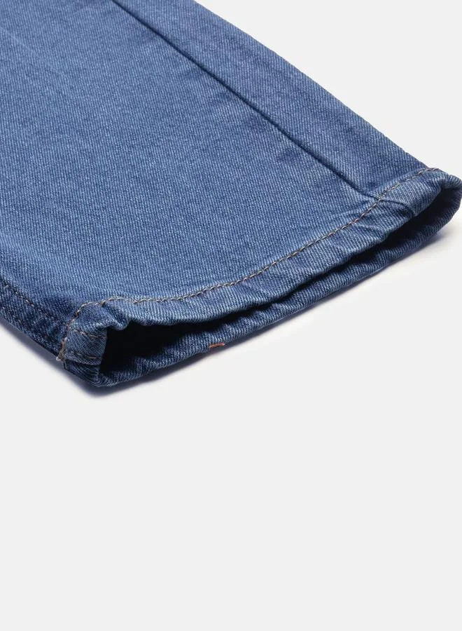 The Indian Garage Co Blue The Indian Garage Co Men Mid Rise Slim Fit Blue Jeans for Men | Best Price UAE