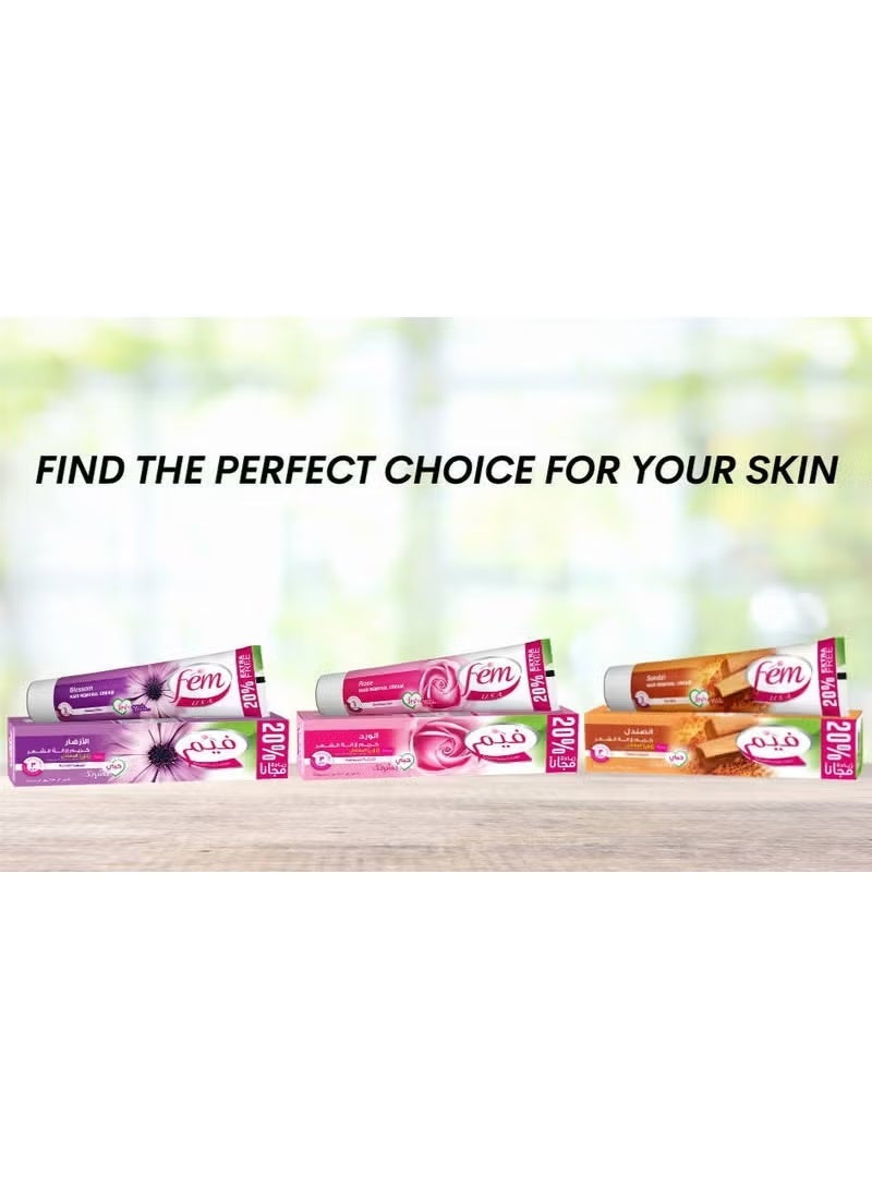 Fem Rose Hair Removal Cream + Skin Care Lotion for Sensitive Skin – 108g - Image 5