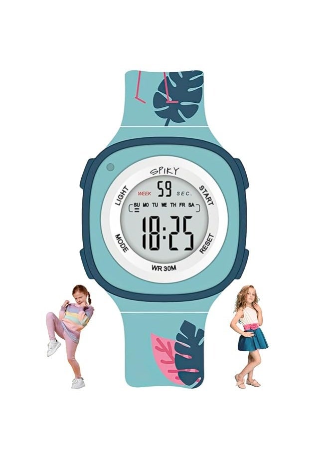 SPIKY Digital Sports Watch for Kids | Multifunctional, Luminous Display, Alarm | Water Resistant & Printed Silicone Strap | Best Birthday Gift Wrist Watches for Girls & Boys | Age 2-14 yrs - Image 1