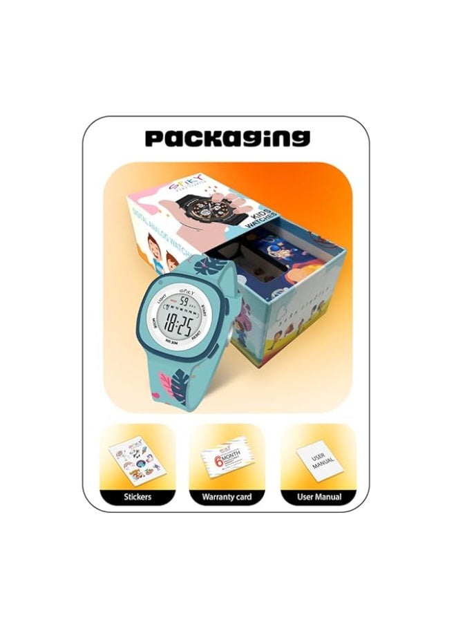 SPIKY Digital Sports Watch for Kids | Multifunctional, Luminous Display, Alarm | Water Resistant & Printed Silicone Strap | Best Birthday Gift Wrist Watches for Girls & Boys | Age 2-14 yrs - Image 4