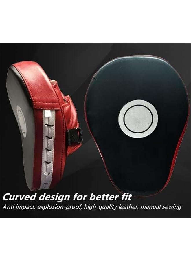 FYLX 1 Boxer Target Punching Mitts Kickboxing Muay Boxing Mitts Training Focus Punch Mitts Bags Hand Target Pads for Kids Men Women Red and Black) - Image 4