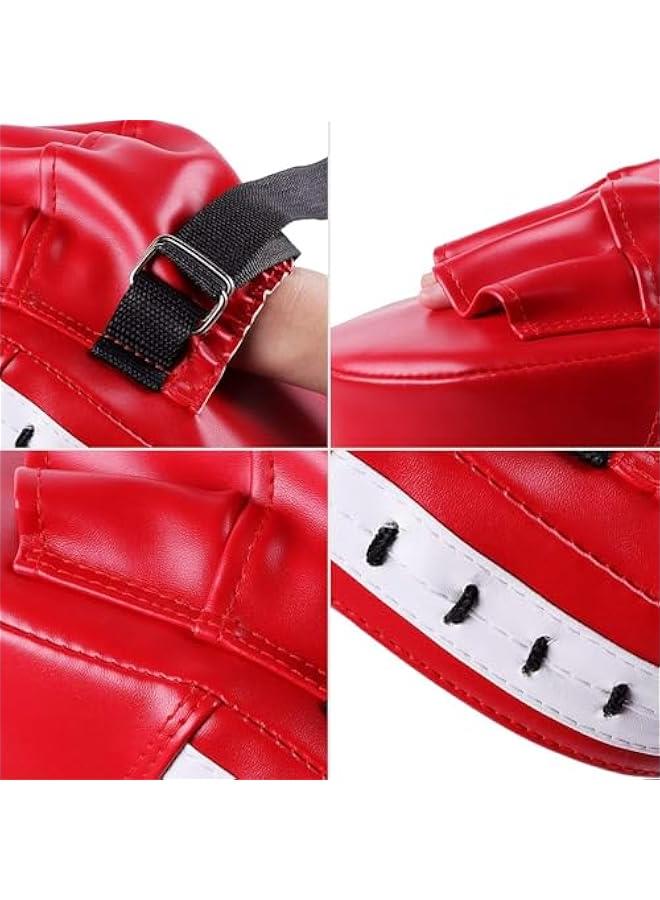 FYLX 1 Boxer Target Punching Mitts Kickboxing Muay Boxing Mitts Training Focus Punch Mitts Bags Hand Target Pads for Kids Men Women Red and Black) - Image 5
