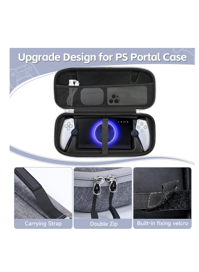 SYOSI Carrying Case Fit for Playstation Portal, Protective Hard Shell Travel Carry Handbag, Lightweight and Portable, Ample Protection from Drops, Scratches and Dust, Convenient and Travel-Friendly (Grey)  - Image 2