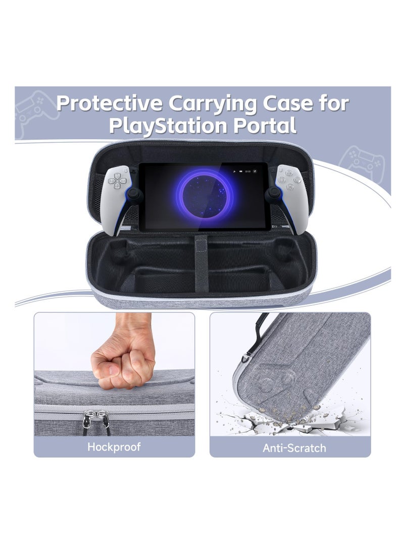 SYOSI Carrying Case Fit for Playstation Portal, Protective Hard Shell Travel Carry Handbag, Lightweight and Portable, Ample Protection from Drops, Scratches and Dust, Convenient and Travel-Friendly (Grey)  - Image 5