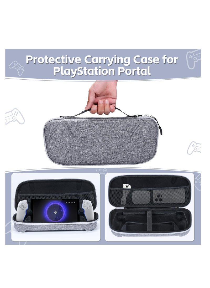 SYOSI Carrying Case Fit for Playstation Portal, Protective Hard Shell Travel Carry Handbag, Lightweight and Portable, Ample Protection from Drops, Scratches and Dust, Convenient and Travel-Friendly (Grey)  - Image 3