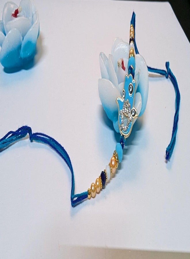 Vsaksh Set Of 2, Sky Blue Bird Design Rakhi – Hand Shaped Designer with Thread for Bhai, Bhabhi & Kids | Unique Artistic Rakhi for Raksha Bandhan 2025 | - Image 4