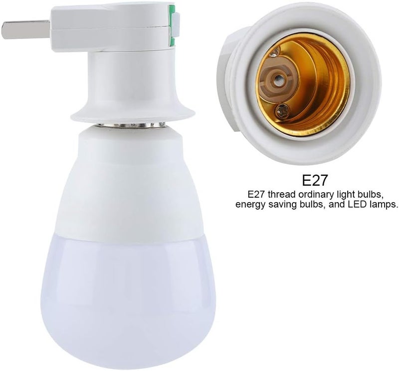 klarako E27 Wall Plug, Portable Bulb Lamp Socket Mount Holder Adapter with Switch Control for walk-in closet, laundry room, garage - Image 5