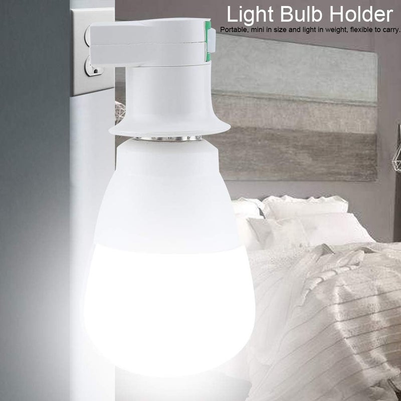 klarako E27 Wall Plug, Portable Bulb Lamp Socket Mount Holder Adapter with Switch Control for walk-in closet, laundry room, garage - Image 2