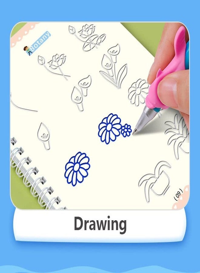 APCATIO Magic Book for Kids, Age 2-6 Year Old Girls Boys Sank Magic Practice Copybook, (4 Book+10 Refill+1 Pen+1 Grip) Magic Calligraphy Copybook Set Writing Tool for Kids - Image 5