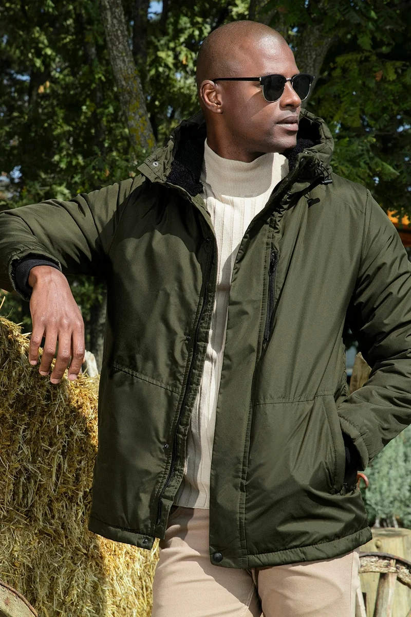 Buratti Water Repellent Cold Resistant Slim Fit Hooded Coat Men's Coat 5762020