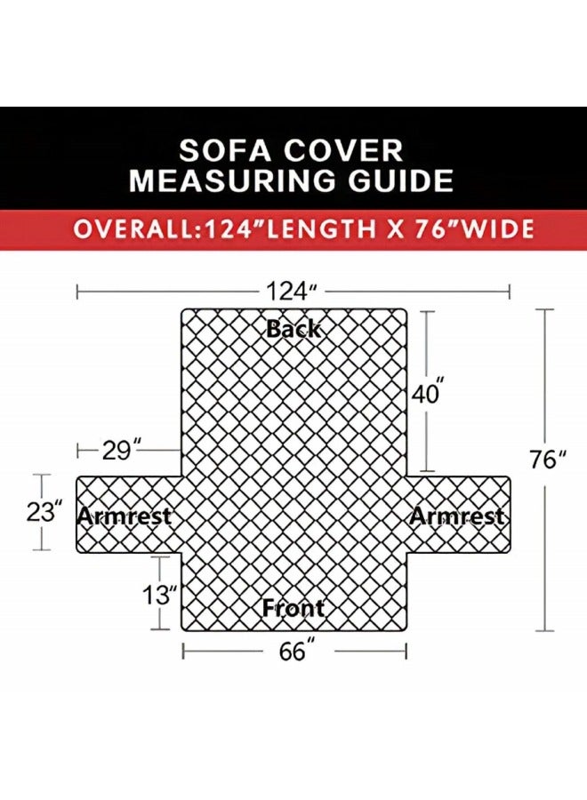 كي واي دي الأريكة غطاء 3 مقاعد كرسي كبير الحجم الأريكة غطاء مقلوب خالي من التجاعيد الأريكة غطاء مقاوم للماء غطاء أثاث حامي غطاء مع أشرطة مرنة أزرق - Image 3