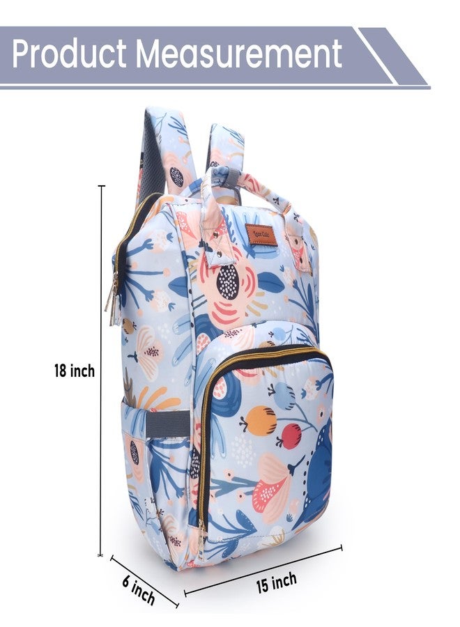 Laee cute baby Diaper Bag for Mothers | Spacious Waterproof Backpack with Multiple Pockets to Easily Organise Baby Essentials, Various Sized Pockets (light pink print) - Image 5