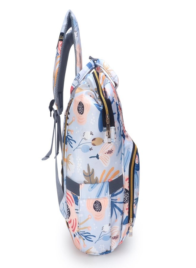 Laee cute baby Diaper Bag for Mothers | Spacious Waterproof Backpack with Multiple Pockets to Easily Organise Baby Essentials, Various Sized Pockets (light pink print) - Image 3