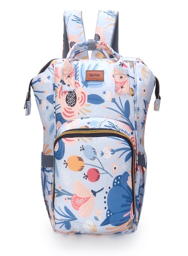 Laee cute baby Diaper Bag for Mothers | Spacious Waterproof Backpack with Multiple Pockets to Easily Organise Baby Essentials, Various Sized Pockets (light pink print) - Image 1