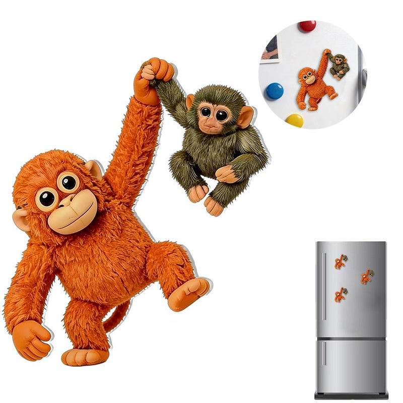 Creative Monkey Refrigerator Magnets - Protective Boxing Monkey Fridge Magnets - Image 1