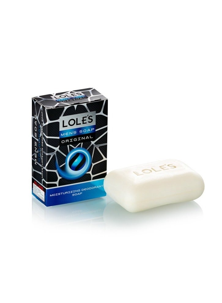 Lole's Men’s Soap Original – Moisturizing Deodorant Bar, SLS-Free, Paraben-Free, No Animal Fat, 100% Vegetable-Based Soap 150g - Image 1
