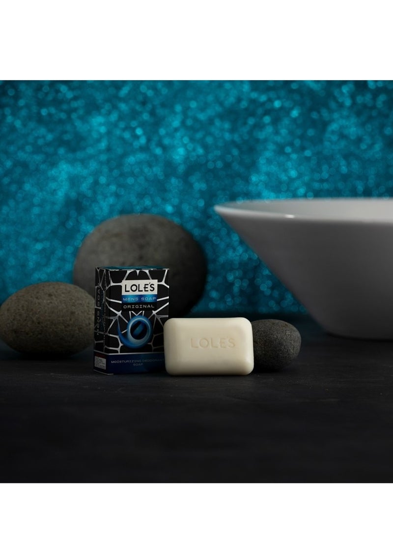 Lole's Men’s Soap Original – Moisturizing Deodorant Bar, SLS-Free, Paraben-Free, No Animal Fat, 100% Vegetable-Based Soap 150g - Image 2