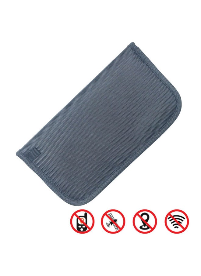 General - Large Anti-radiation Mobile Phone Case Mobile Phone Signal Shielding Bag Shielding Car Key Anti-theft Bag Signal Shielding Bag-Color:Apricot - Image 1