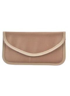 General Large Anti-radiation Mobile Phone Case Mobile Phone Signal Shielding Bag Shielding Car Key Anti-theft Bag Signal Shielding Bag-Color:Apricot  - Image 1