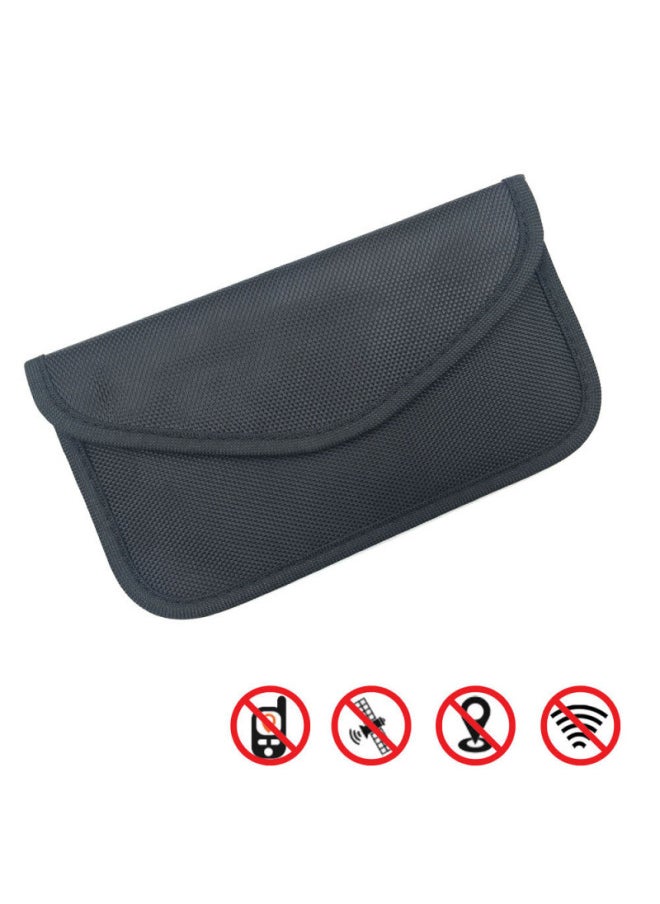 General - Large Anti-radiation Mobile Phone Case Mobile Phone Signal Shielding Bag Shielding Car Key Anti-theft Bag Signal Shielding Bag-Color:Apricot - Image 1