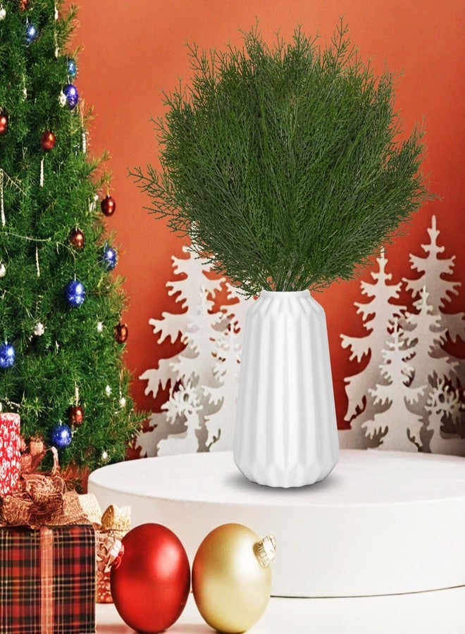 Ledoira Artificial Pine Branches Christmas Faux Cedar Stems Cedar Pine Picks Branches,Green Cedar Sprigs Christmas Greenery Pine Picks for Wreath Craft DIY Winter Home Decorations,40PCS - Image 3