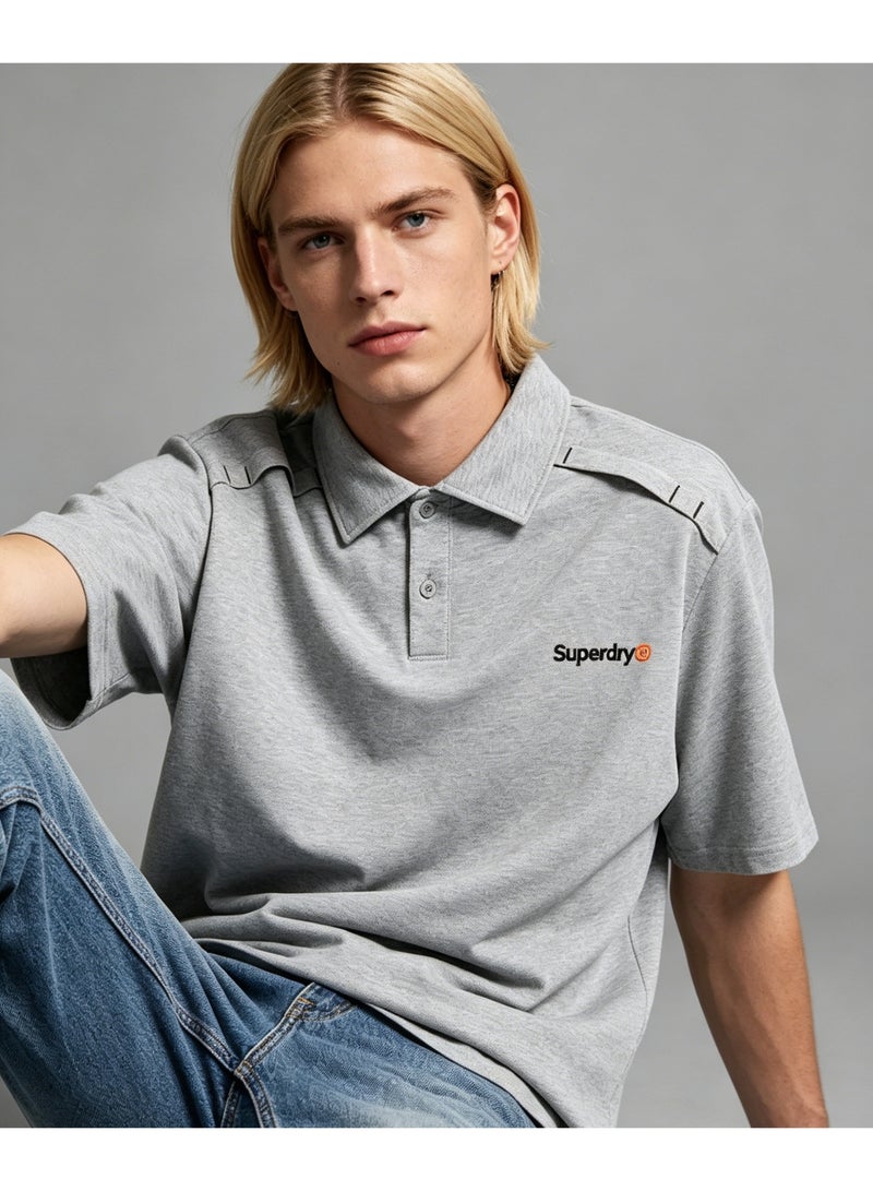 سوبر دراي Superdry Polo shirt men and women summer heavy cotton loose couple casual short sleeves. - Image 1