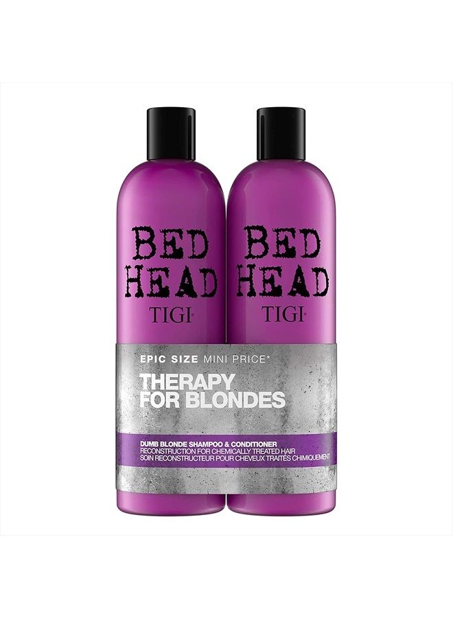 TIGI Bed Head by TIGI Dumb Blonde Shampoo and Conditioner for Blonde Hair 25.36 fl oz 2 count - Image 1