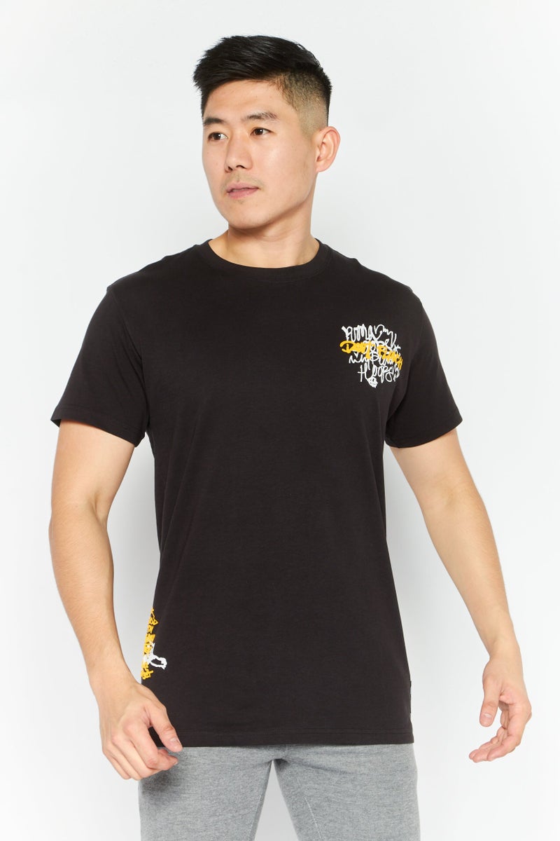 PUMA Men Sportswear Fit Short Sleeve Training T Shirt, Black - Image 1