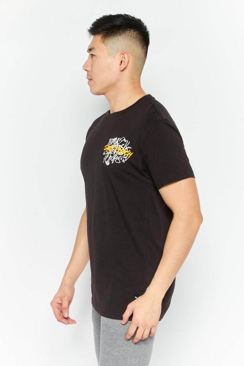 PUMA Men Sportswear Fit Short Sleeve Training T Shirt, Black - Image 2