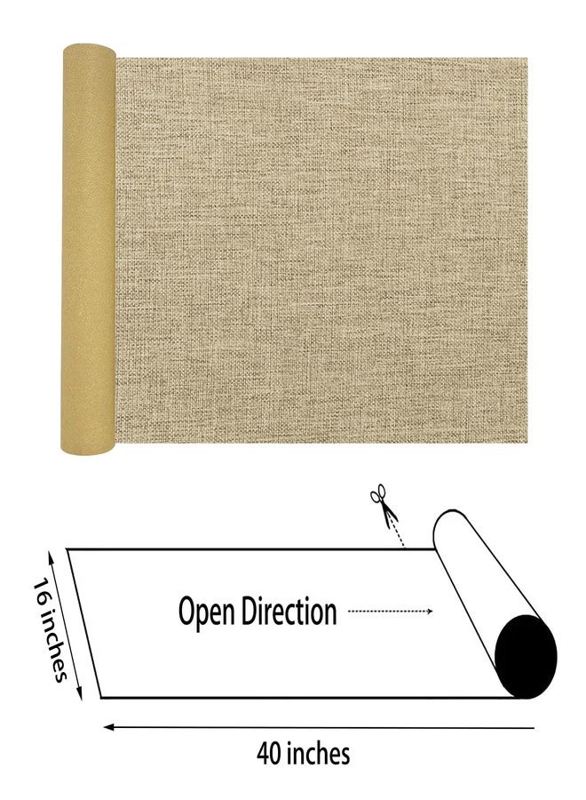 PXBBZDQ Linen Repair Patch Large 16X40 Inches Self-Adhesive Linen Fabric Patch for Furniture and Sofa, Couch Fabric Patch (Beige-Yellow, 16X40) - Image 2