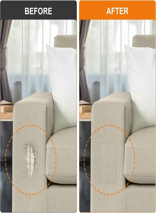 PXBBZDQ Linen Repair Patch Large 16X40 Inches Self-Adhesive Linen Fabric Patch for Furniture and Sofa, Couch Fabric Patch (Beige-Yellow, 16X40) - Image 4