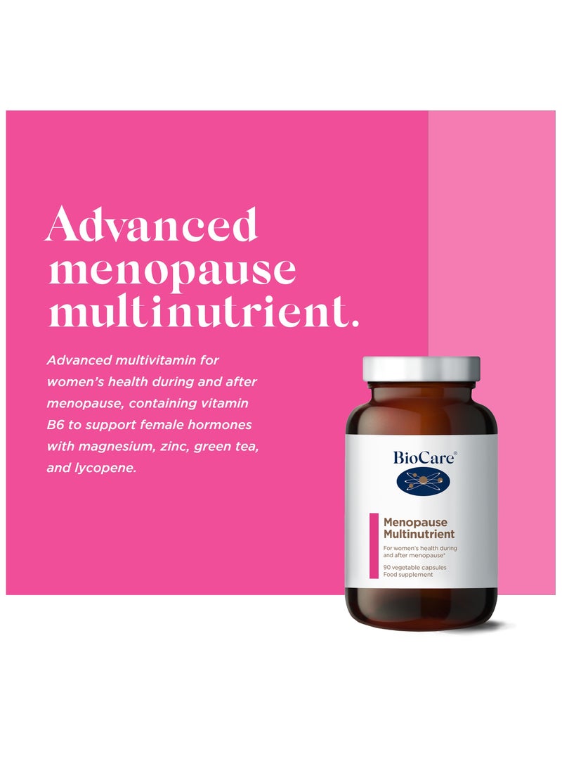 Biocare - Menopause Multinutrient Multivitamins for all-round Support During And After Menopause 90 Vegetable Capsules Food Supplement - Image 1