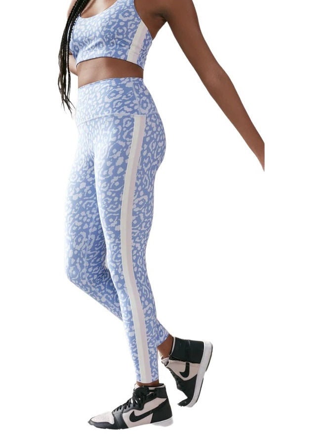 spiritual gangster MANDUKA X SG INTENT ECO JERSEY HW 7/8 LEGGING BLUE SKY LEOPARD  - Image 2
