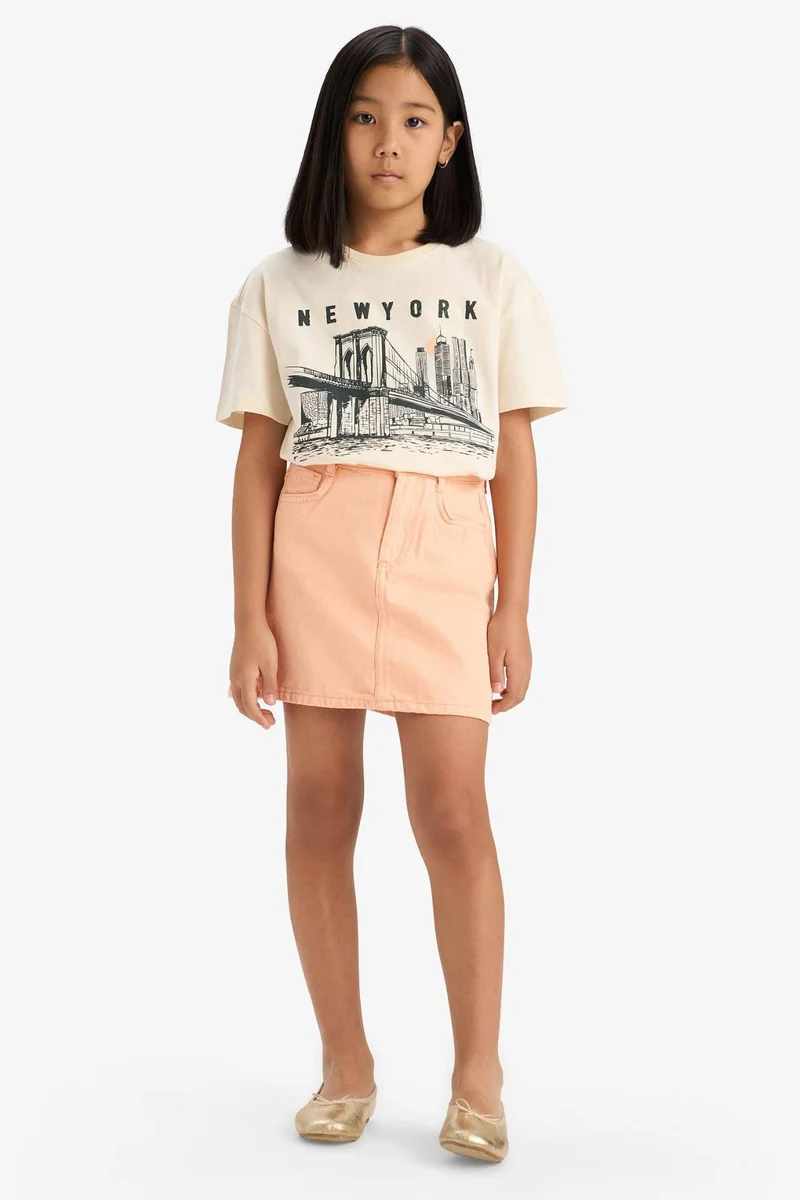 ديفاكتو Girl Gabardine Standard Fit Skirt