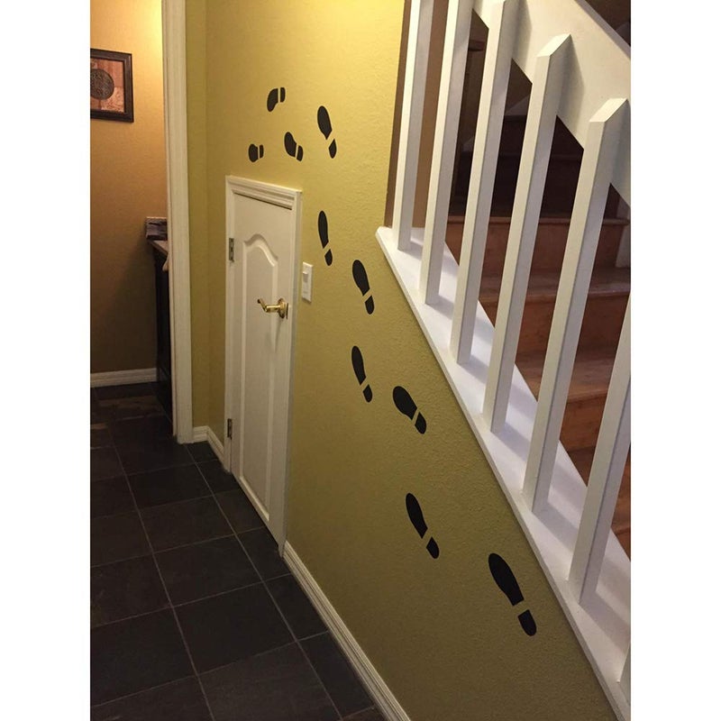 Finduat 20 Pairs 40 Prints Black Shoe Footprint Stickers Decals, Floor Wall Stairs to Guide Directions for School, Dance Studio, Floor Stickers Party Decoration - Image 4
