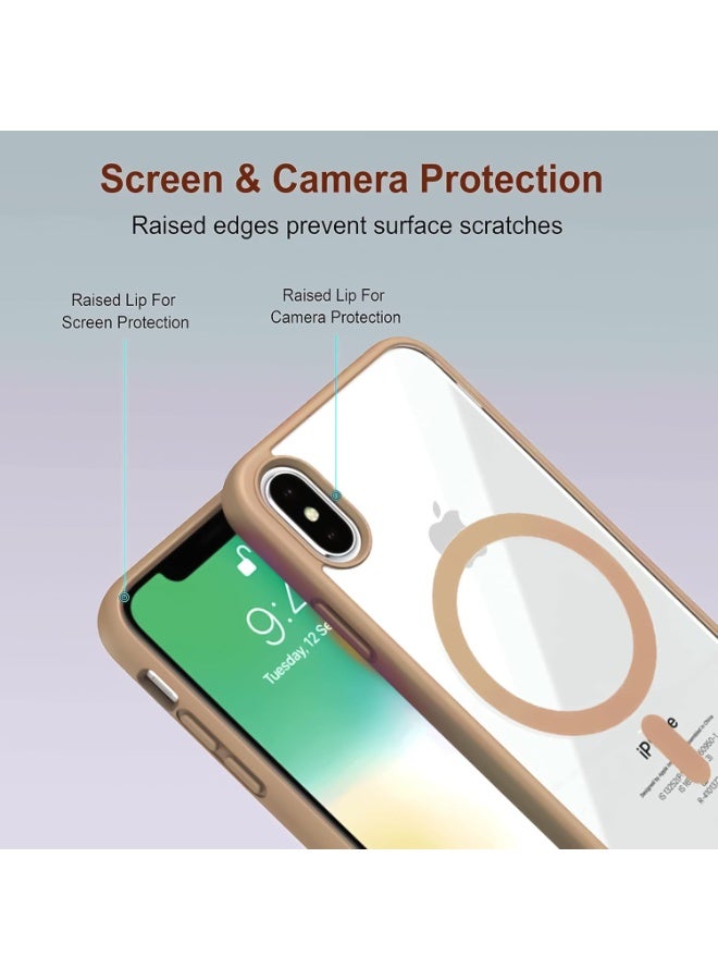 Case Magnetic Crystal Clear for iPhone XS Max Case MagsafeNot Yellowing [No.1 Strong Magnets] Slim Phone Case Thin Cover - Image 3