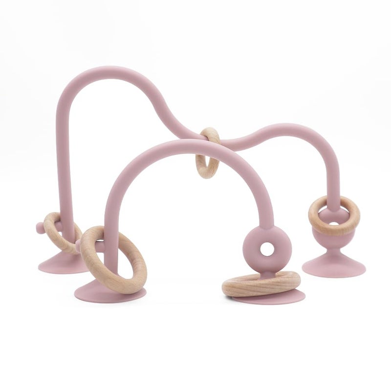 zeeloopbee High Chair Toys with Suction Cups for Infant ToddlersFood Grade Silicone Teething Toy for Kids 6 9 12 18 MInteractive Toys for 1 Year OldPerfect for Travel and RestaurantPink - Image 3