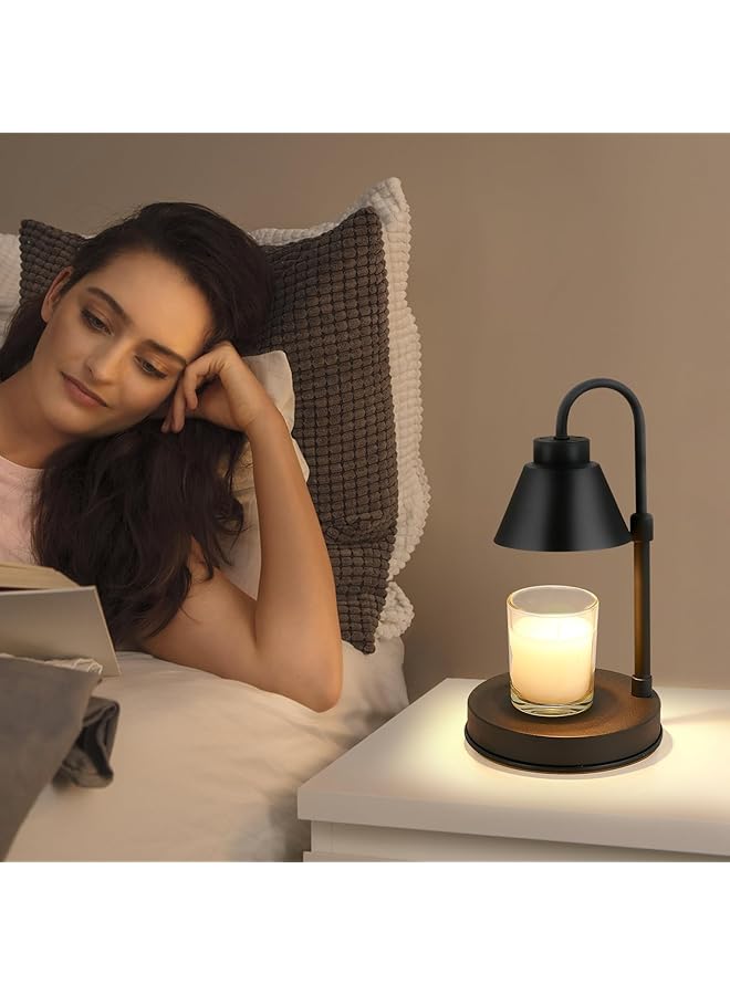 يو-هومي مصباح تدفئة الشموع مع مؤقت باهت وارتفاع قابل للتعديل ومصباح تدفئة الشمع مع 2 لمبة لديكور غرفة النوم وغرفة المعيشة ومصابيح الشموع - Image 5