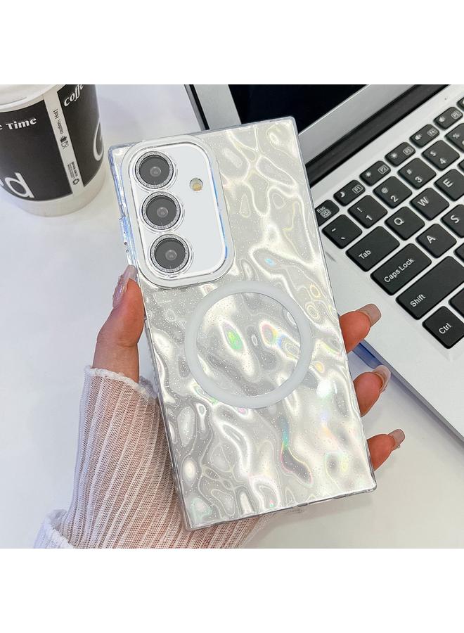 erorex Case For Samsung Galaxy A15 5G Plating Texture MagSafe TPU Phone Case with Glitter Lens Film - Image 1